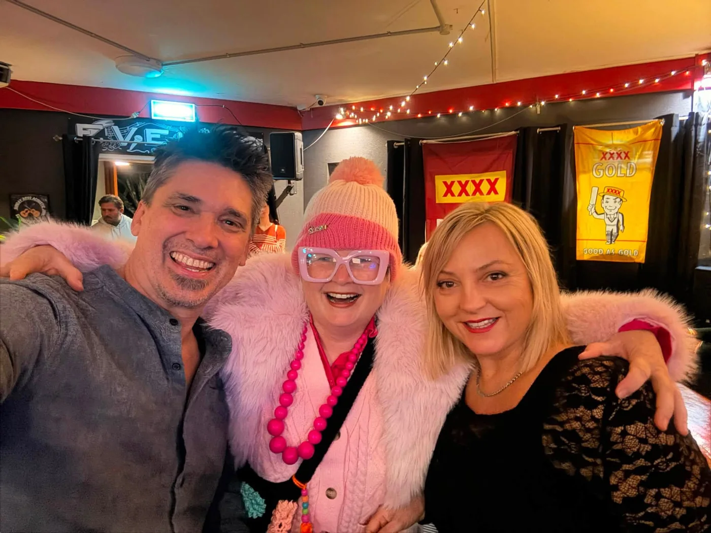 Grandma Poppsie with fans